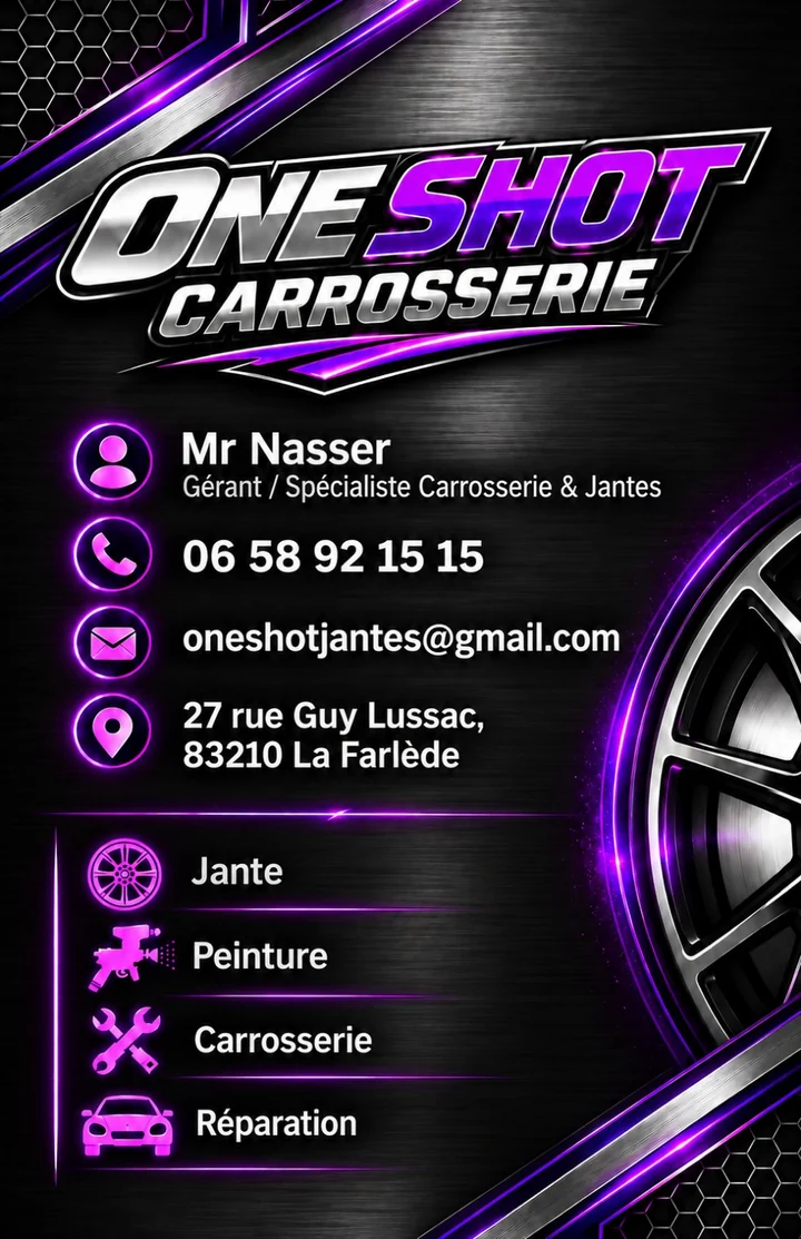 Carte de visite One Shot Carrosserie